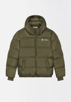 DOUDOUNE BLANC CASSÉ COURTE "THE LABEL"