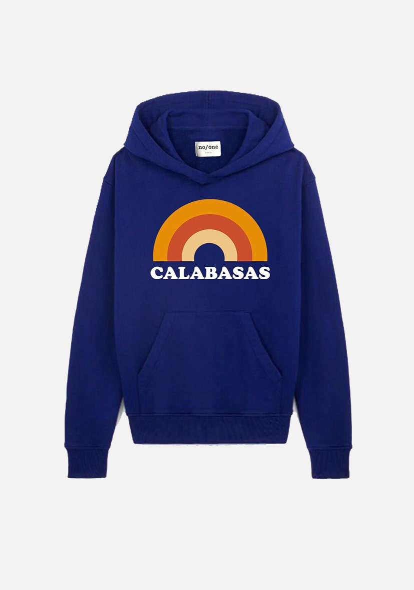 SWEAT NAVY À CAPUCHE "CALABASAS"