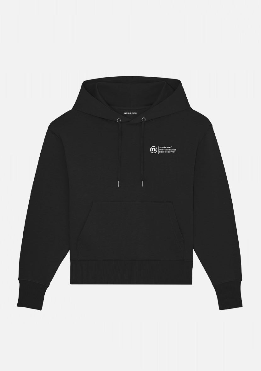 SWEAT A CAPUCHE "LABEL" - NO/ONE Paris
