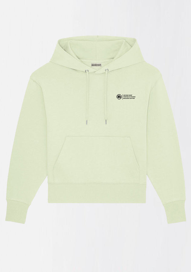 SWEAT OVERSIZE À CAPUCHE VERT PASTEL "THE LABEL"