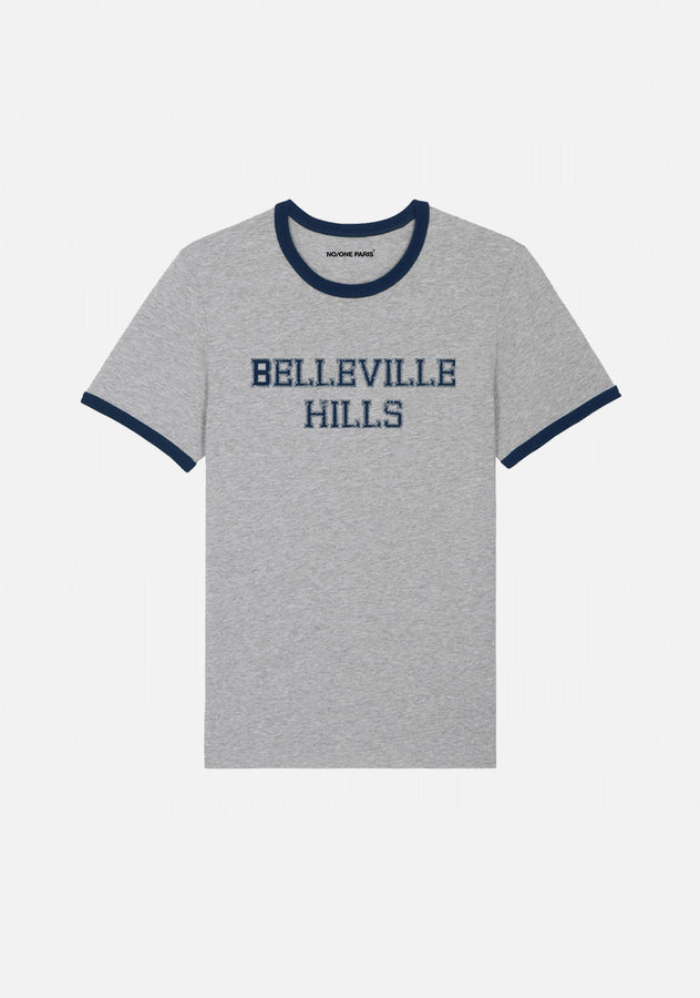 T-SHIRT BICOLORE "BELLEVILLE HILLS TYPO" - NO/ONE Paris