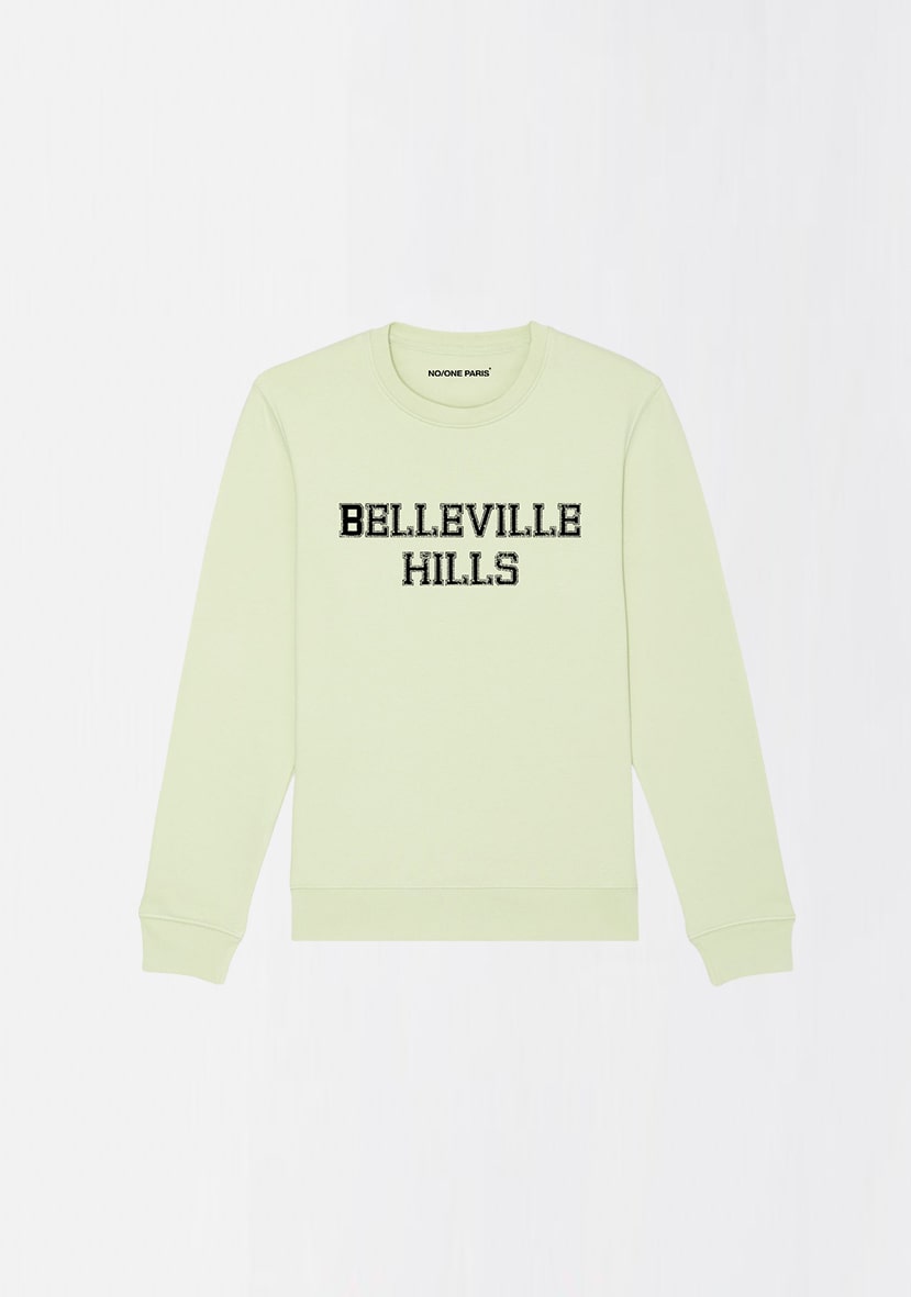 SWEATSHIRT "BELLEVILLE HILLS" TYPO NOIRE